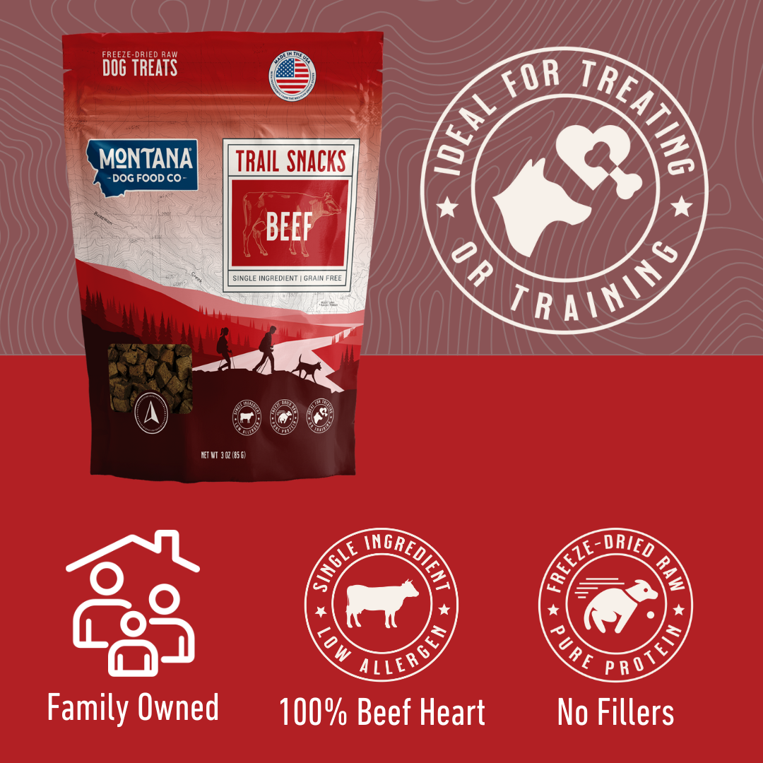 Freeze-Dried Beef Heart Dog Treats – Raw, Single Ingredient, 3oz