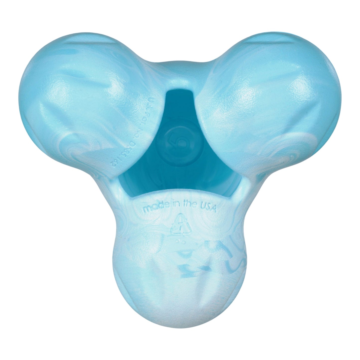 West Paw Tux Dog Treat Toy – Aqua Swirl | Toughest Treat Toy for Power Chewers