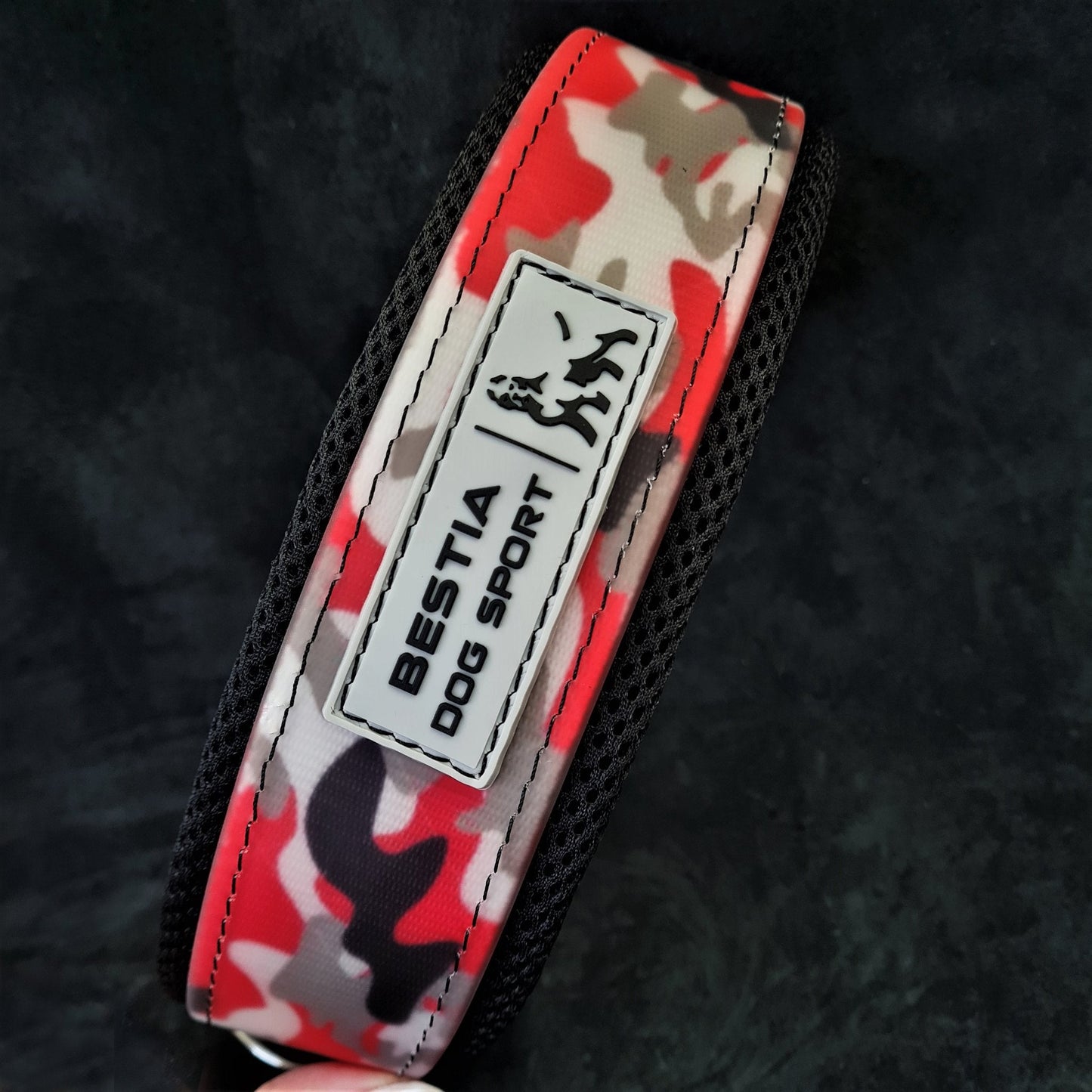 BESTIA Dog Sport Collar – Red Camo Ultra Heavy-Duty Training Collar