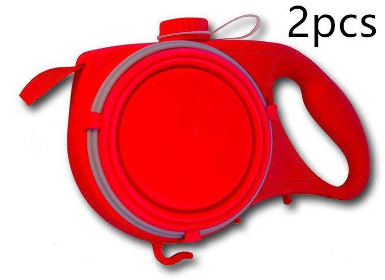 Retractable Dog Leash with Folding Bowl – 360° Tangle-Free, Ergonomic Handle, 3 Colors