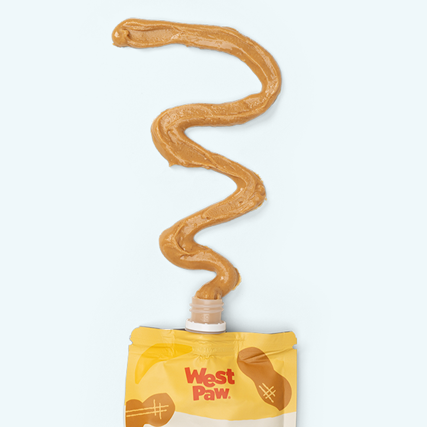 West Paw Peanut Butter & Banana Dog Treat – Creamy Squeeze Pouch | 6.2 oz