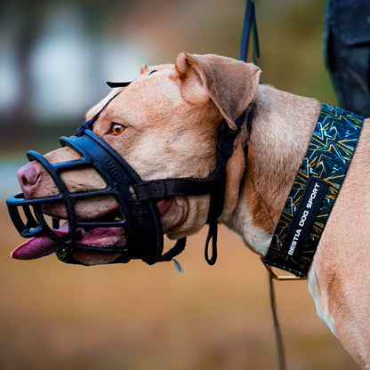 Bestia Dog Sport GripPro Print Collar - Gold