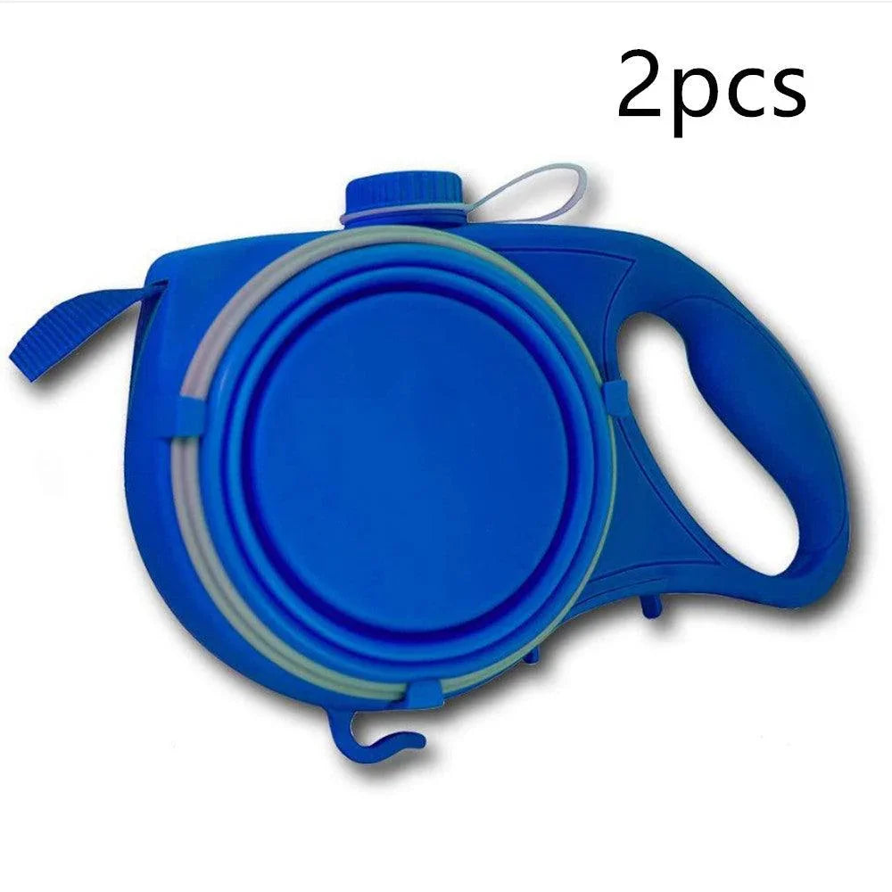 Retractable Dog Leash with Folding Bowl – 360° Tangle-Free, Ergonomic Handle, 3 Colors