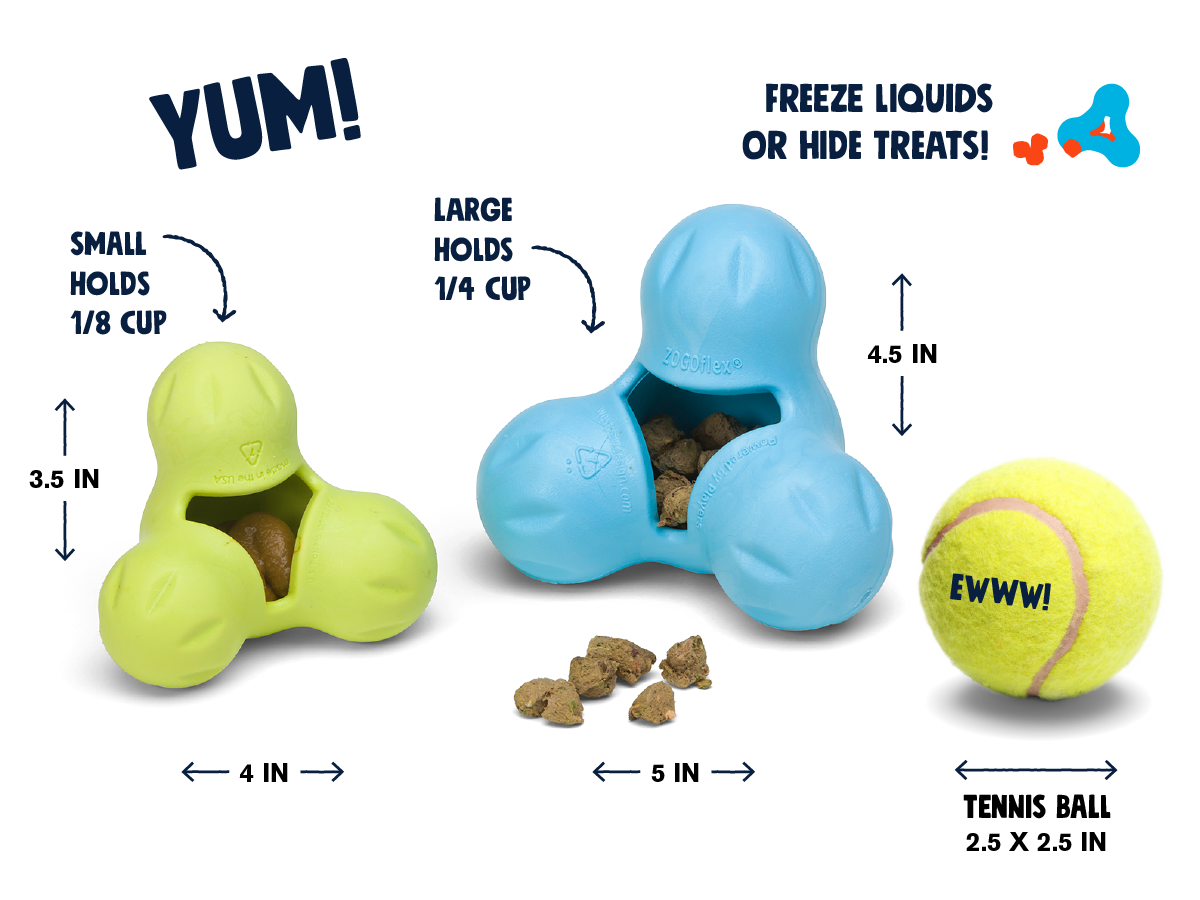 West Paw Tux Treat Toy – Toughest Treat Toy | Ideal for Short-Snouted Breeds | S & L