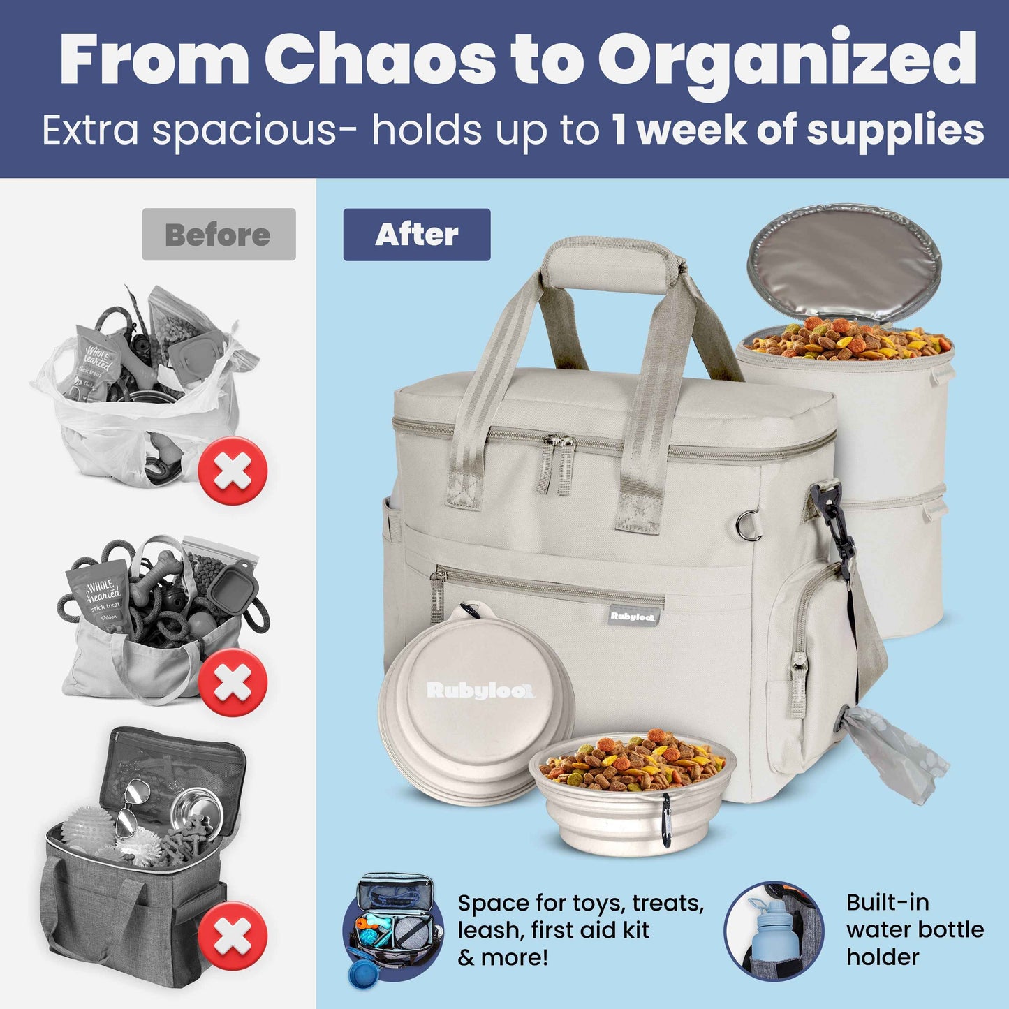 The Original Doggy Bag™ Dog Travel Bag for Supplies