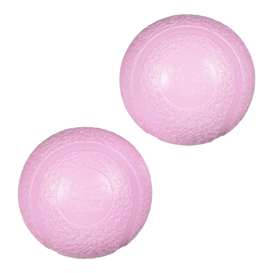 West Paw Boundr Dog Ball – Bubblegum | 2-Pack for Tough Chewers & Fetch