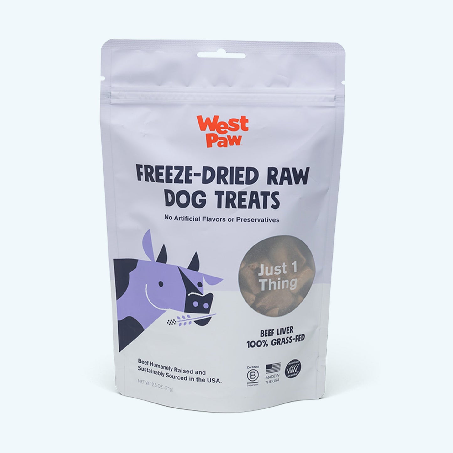 West Paw Beef Liver Dog Treats – Freeze-Dried, Single Ingredient | 2.5 oz