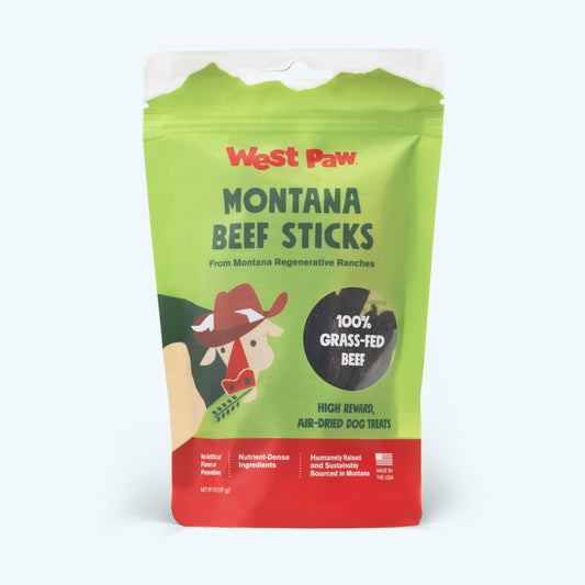 West Paw Air-Dried Beef Stick Dog Treats – Regenerative Ranch, Organ-Rich | High-Reward
