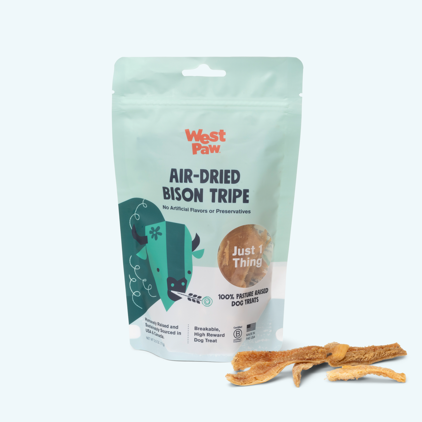 West Paw Bison Tripe Dog Treats – Air-Dried & High-Protein