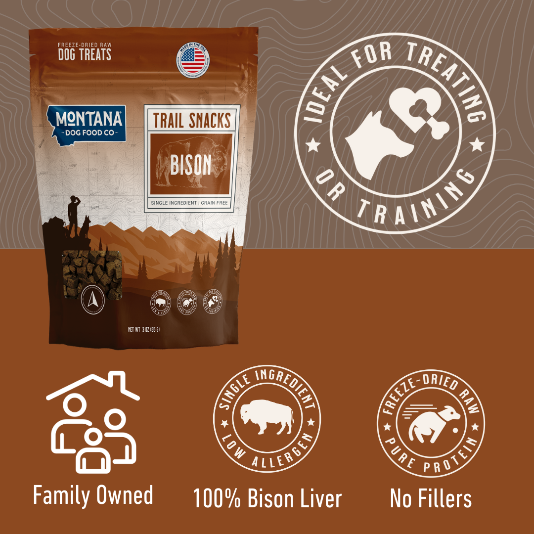 Freeze-Dried Bison Liver Dog Treats – Raw, Single Ingredient, 3oz