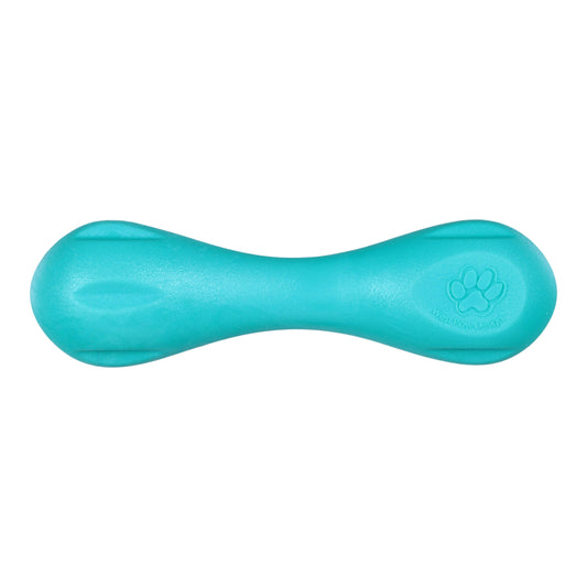 West Paw Hurley Dog Chew Toy – Teal | Nearly Indestructible Fetch Bone