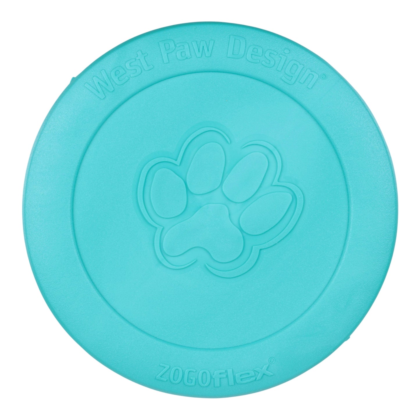 West Paw Zisc Dog Flying Disc – Teal | Soft & Floatable Frisbee for Gentle Chewers