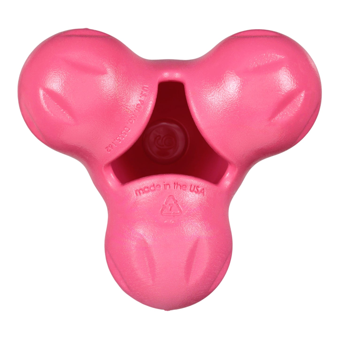West Paw Tux Dog Treat Toy – Geranium | Toughest Treat Toy for Power Chewers