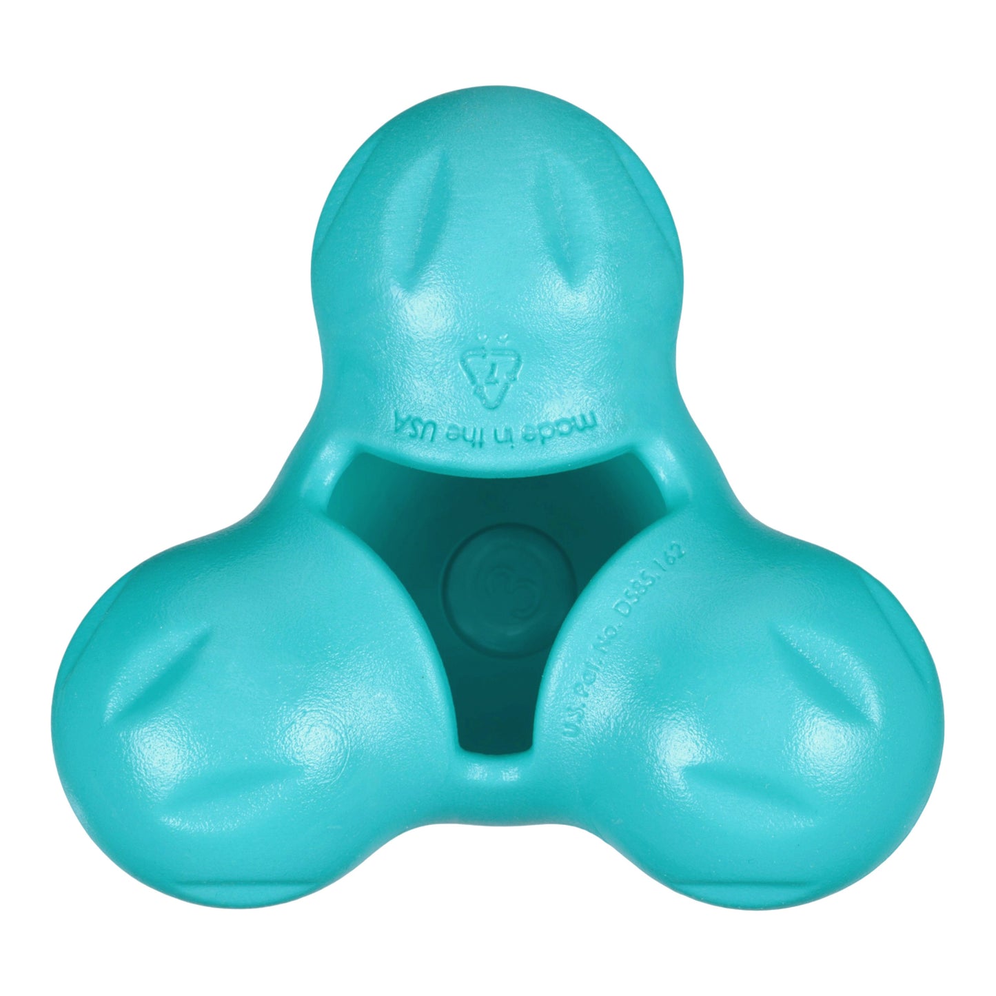 West Paw Tux Dog Treat Toy – Teal | Toughest Treat Toy for Power Chewers