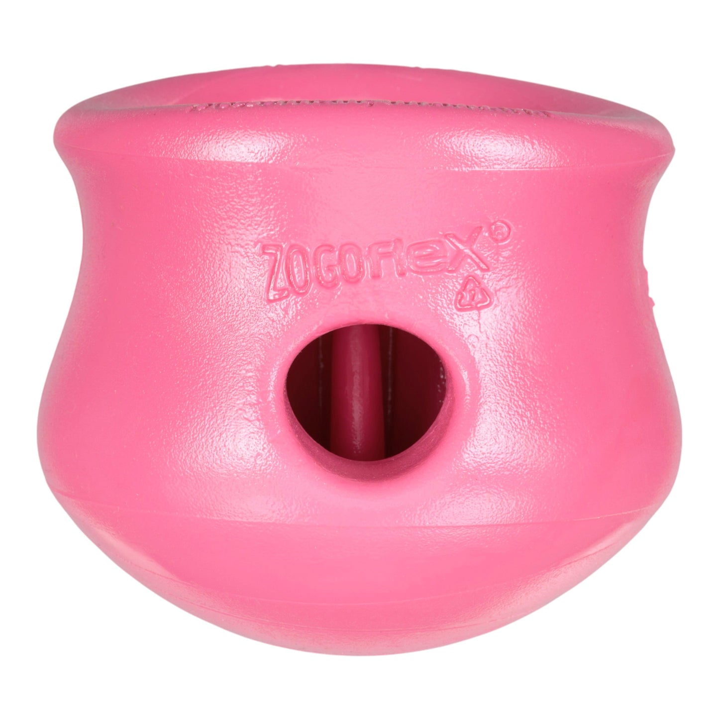 West Paw Toppl Treat Toy – Geranium | Puzzle Toy for Moderate Chewers