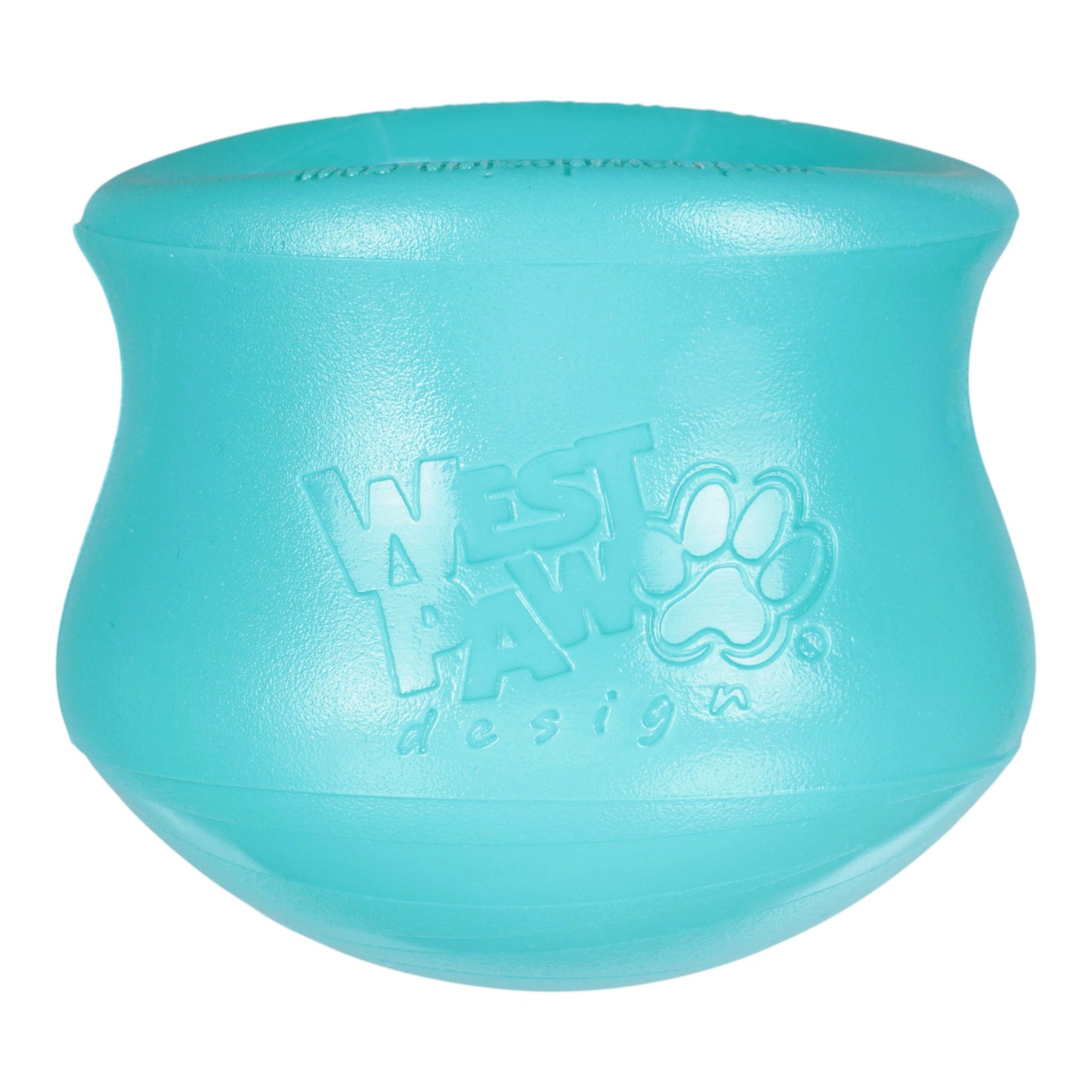 West Paw Toppl Treat Toy – Teal | Puzzle Toy for Moderate Chewers