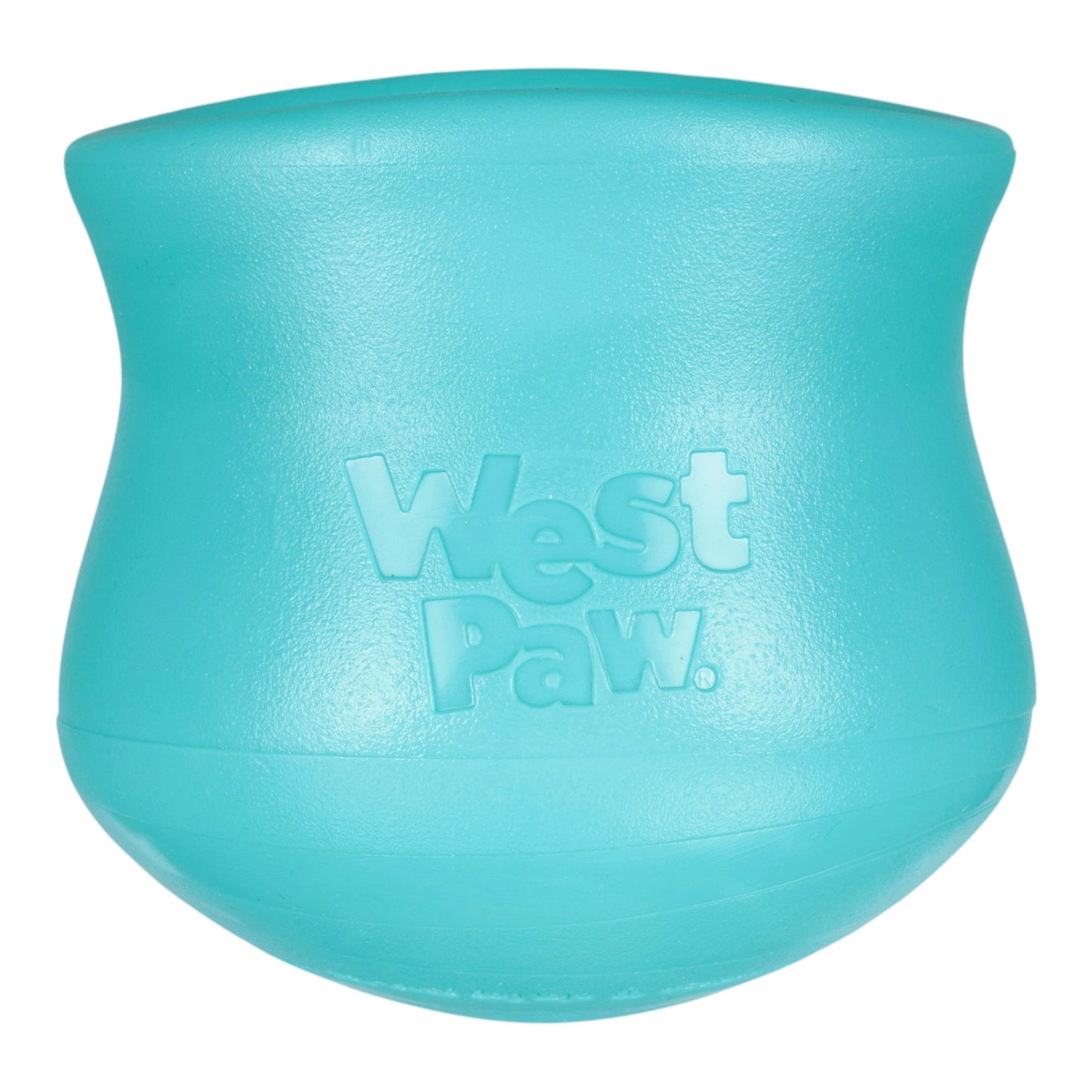 West Paw Toppl Treat Toy – Teal | Puzzle Toy for Moderate Chewers