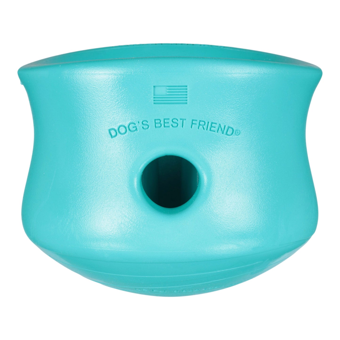 West Paw Toppl Treat Toy – Teal | Puzzle Toy for Moderate Chewers