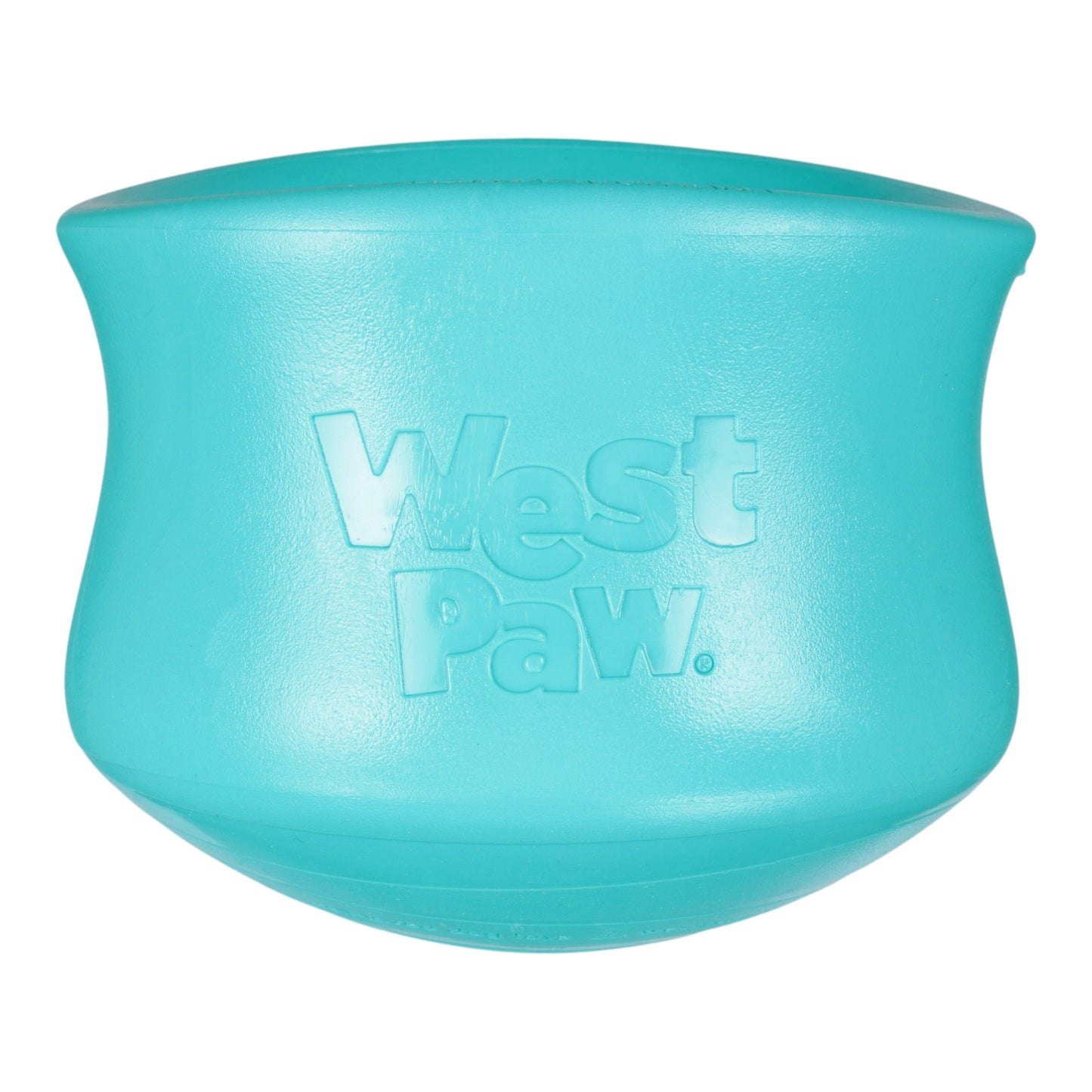 West Paw Toppl Treat Toy – Teal | Puzzle Toy for Moderate Chewers