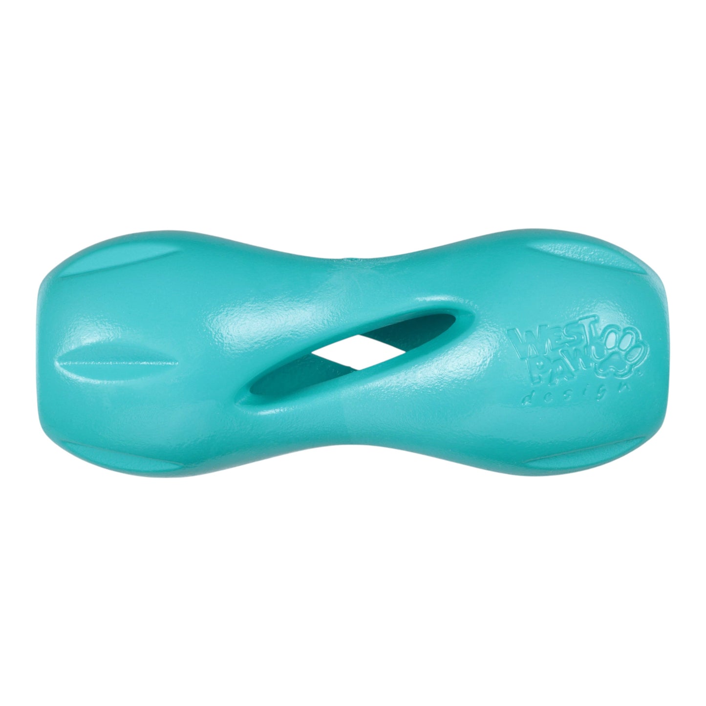 West Paw Qwizl Dog Treat Toy – Teal | Tough Chewer Treat Holder