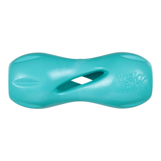 West Paw Qwizl Dog Treat Toy – Teal | Tough Chewer Treat Holder
