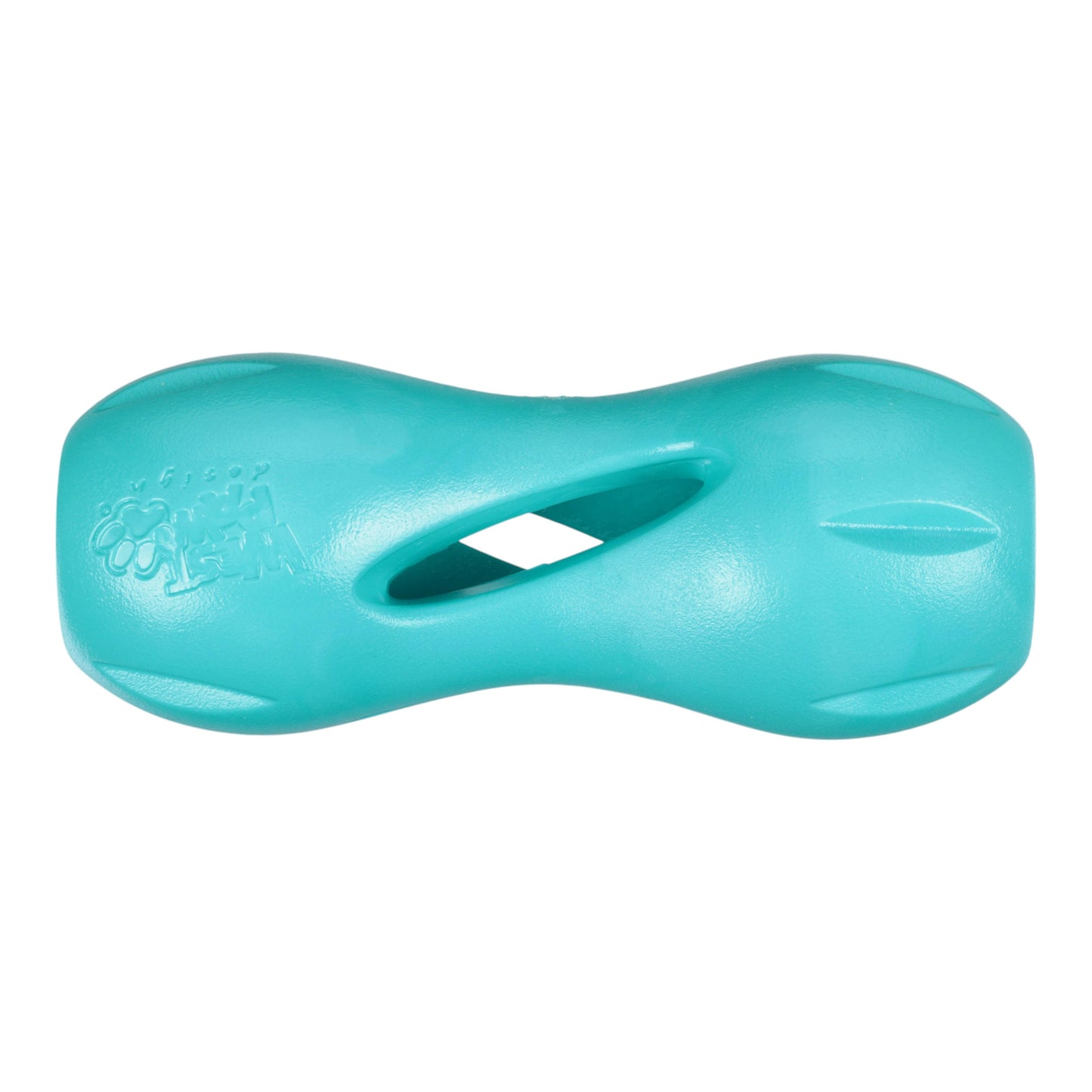 West Paw Qwizl Dog Treat Toy – Teal | Tough Chewer Treat Holder
