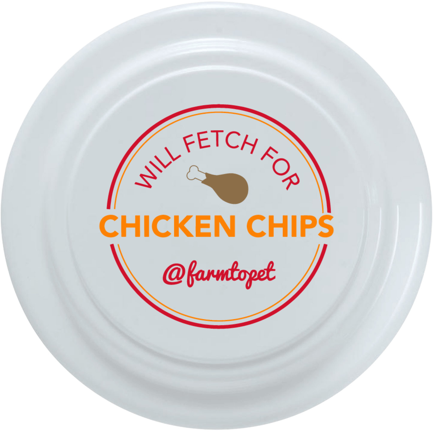 Farm to Pet Dog Frisbee – Chicken Chip-Shaped | Non-Toxic, Impact-Resistant | Made in USA