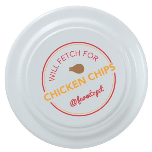 Farm to Pet Dog Frisbee – Chicken Chip-Shaped | Non-Toxic, Impact-Resistant | Made in USA