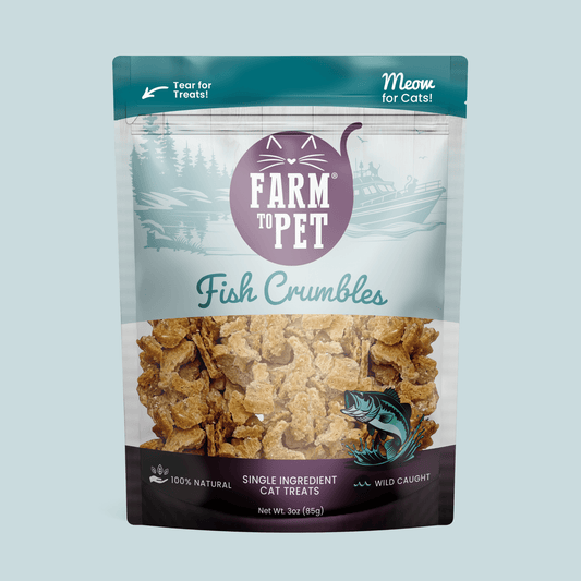 Fish Crumbles for Cats – Single-Ingredient Walleye | Grain-Free | Made in USA