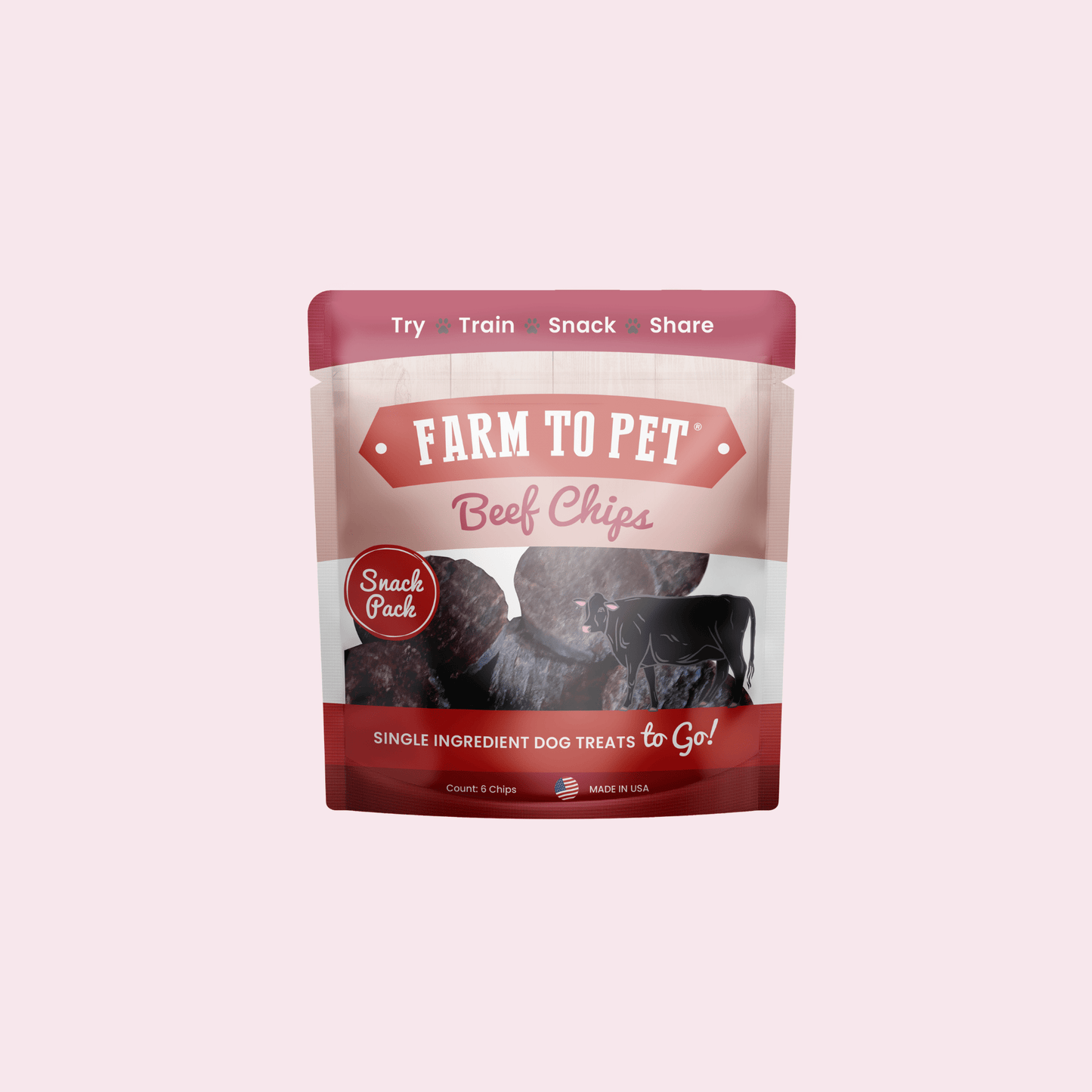 Beef Chips Snack Packs – Single-Ingredient Beef Dog Treats | Training & Travel