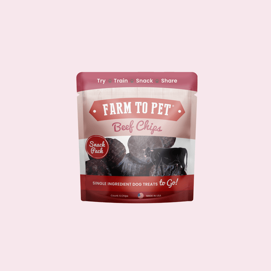 Beef Chips Snack Packs – Single-Ingredient Beef Dog Treats | Training & Travel