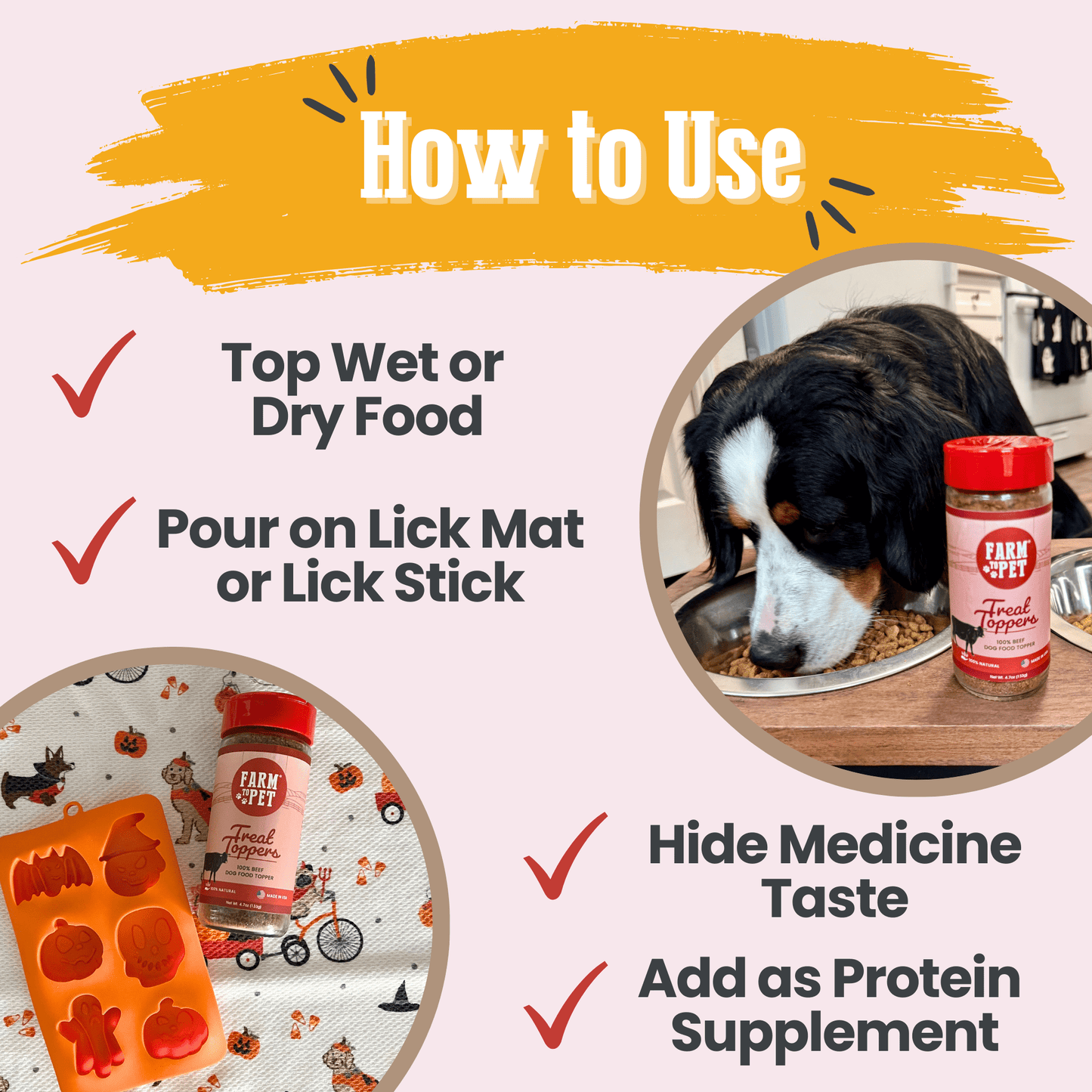 Beef Dog Food Topper – Single-Ingredient, 56% Protein | Human-Grade | Made in USA