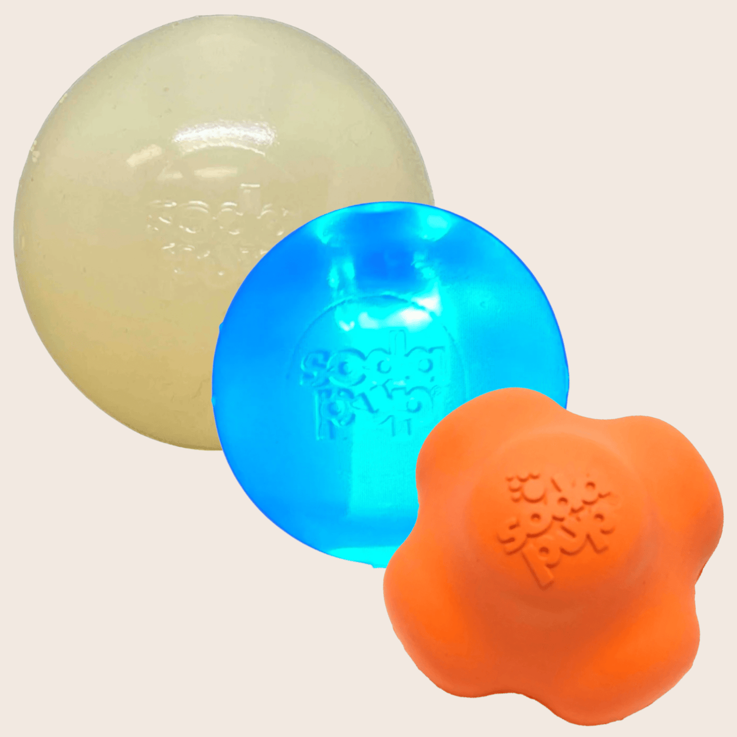 SodaPup Dog Fetch Balls – Floating, Glow-in-Dark & Bounce | Durable | Made in USA