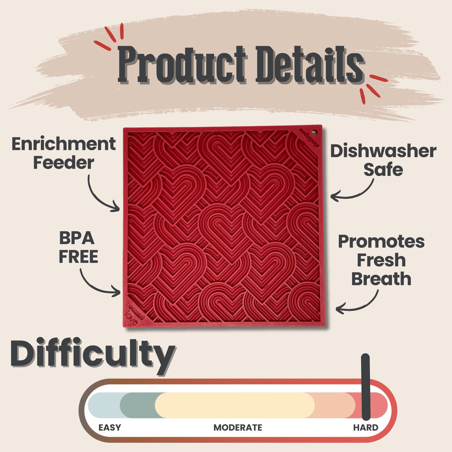 SodaPup Dog Lick Mats – Calming Enrichment Feeder | BPA-Free | Made in USA | 4 Styles