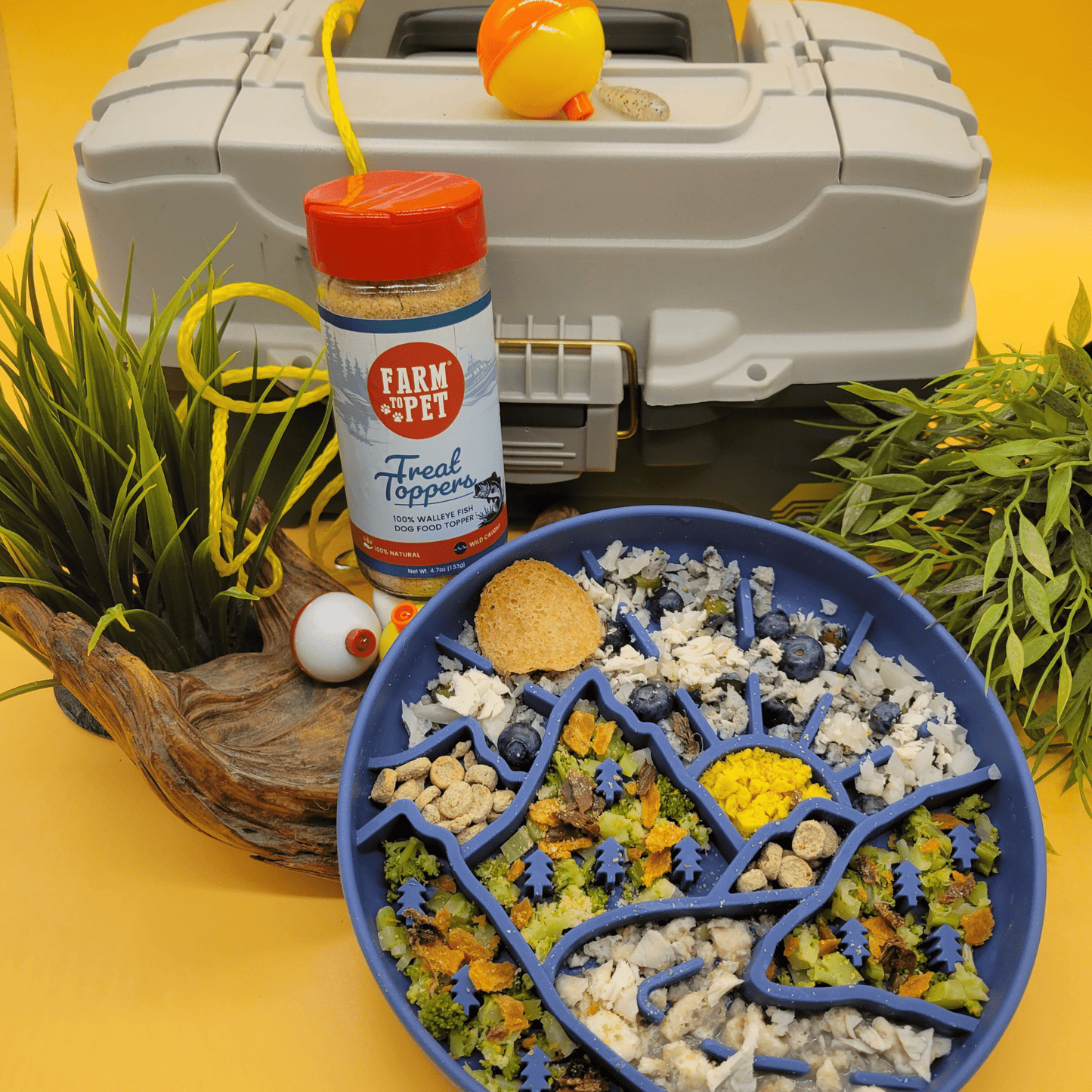 Fish Dog Food Topper – Single-Ingredient Walleye, 74% Protein | Omega-3 | Made in USA