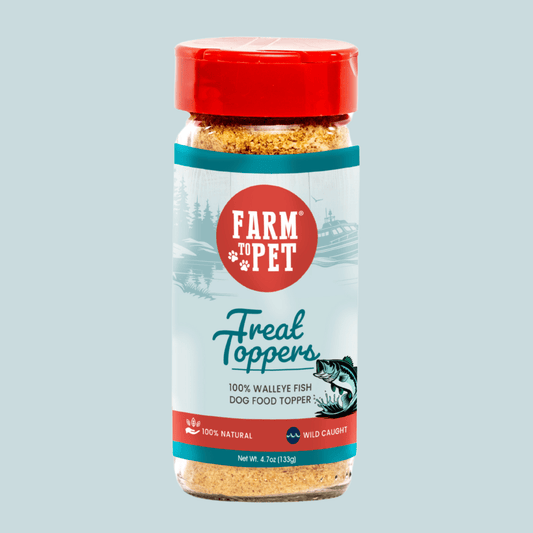 Fish Dog Food Topper – Single-Ingredient Walleye, 74% Protein | Omega-3 | Made in USA