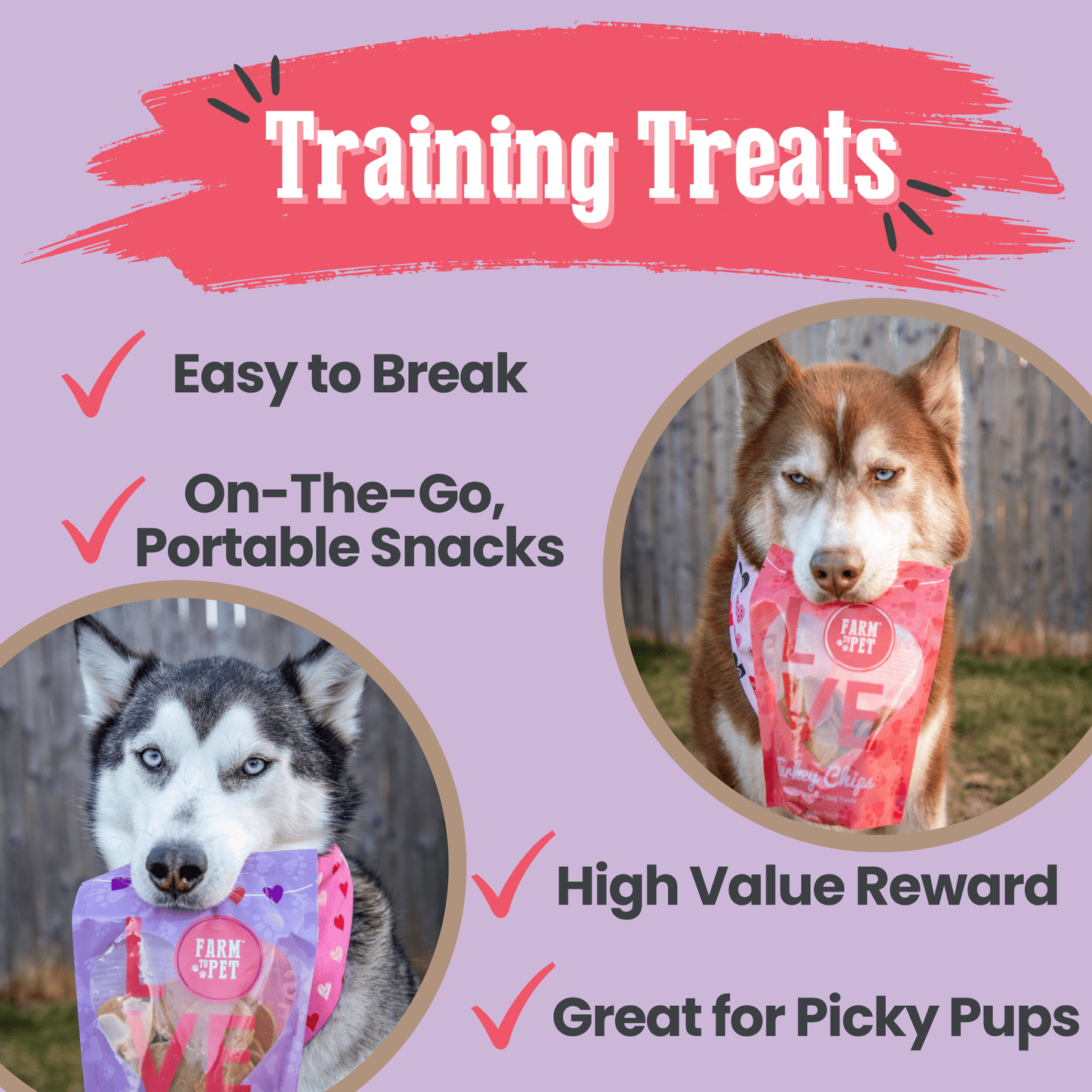 Puppy Love Dog Treat Duo – Chicken & Turkey Chips Value Pack | Single-Ingredient | Made in USA