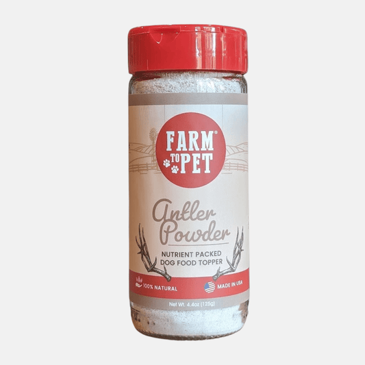 Antler Powder Dog Food Topper – Organic Elk, 37% Protein | Non-Allergenic | Made in USA