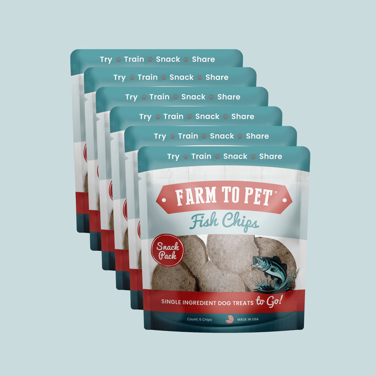 Fish Chips Snack Packs – Single-Ingredient Walleye Dog Treats | Training & Travel