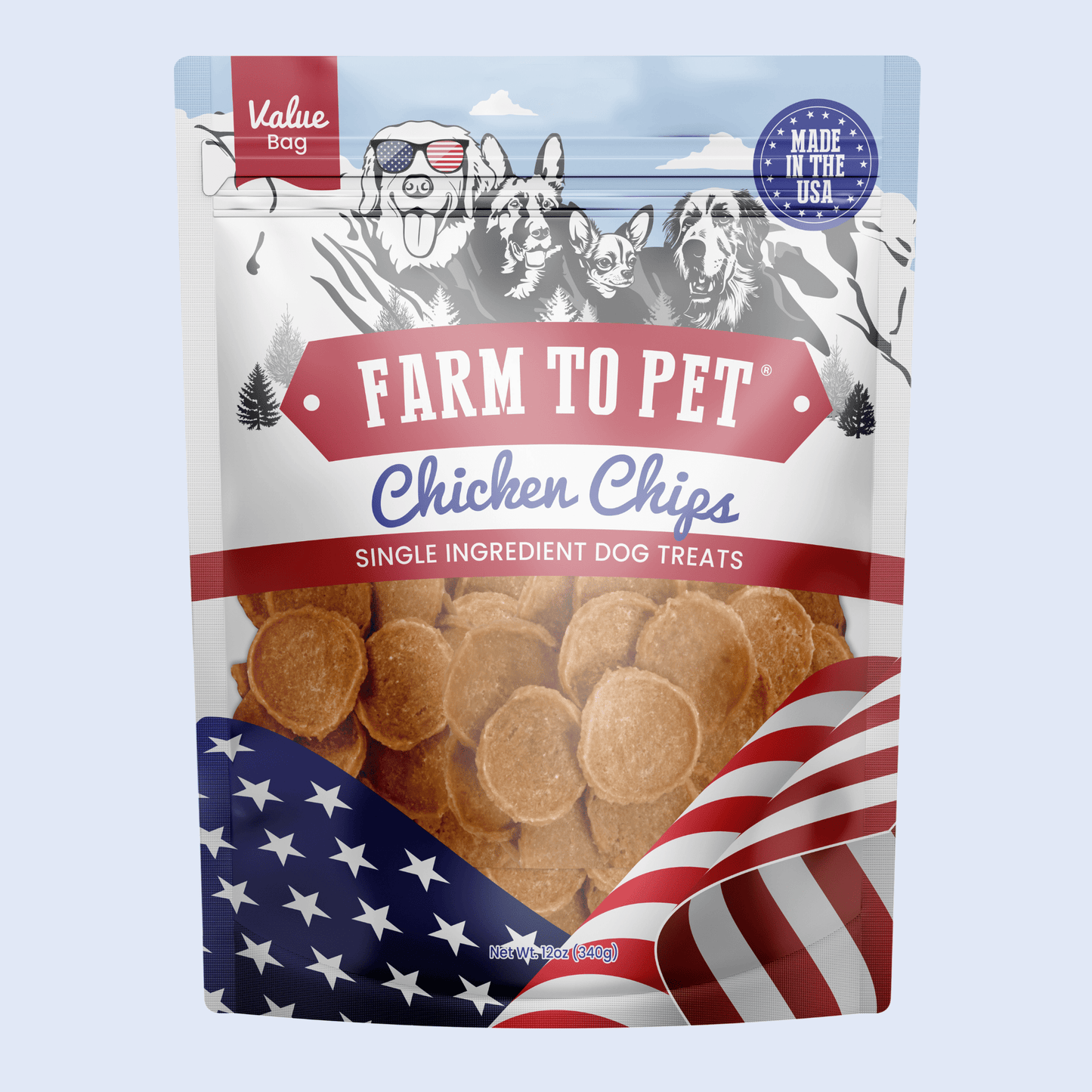 Americana Chicken Chips for Dogs – Single-Ingredient, Human-Grade | Made in USA