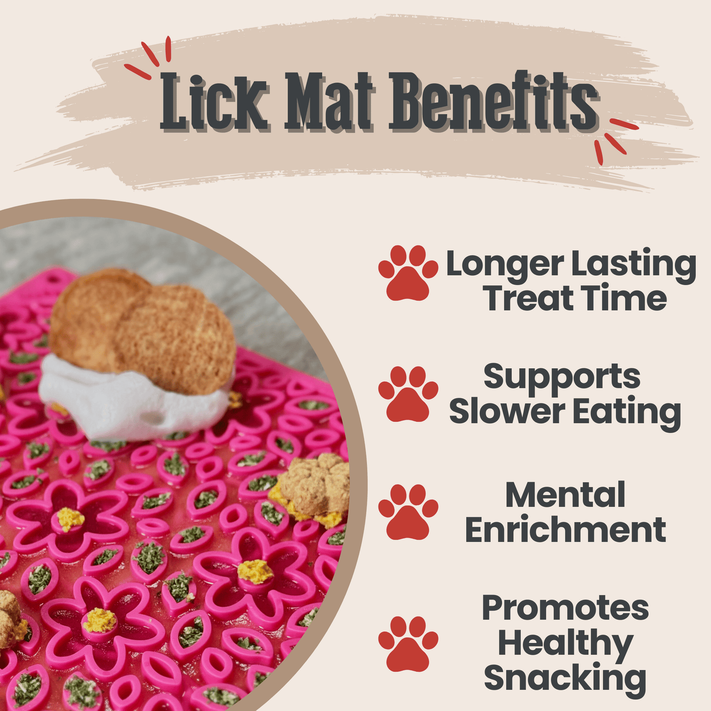 SodaPup Dog Lick Mats – Calming Enrichment Feeder | BPA-Free | Made in USA | 4 Styles