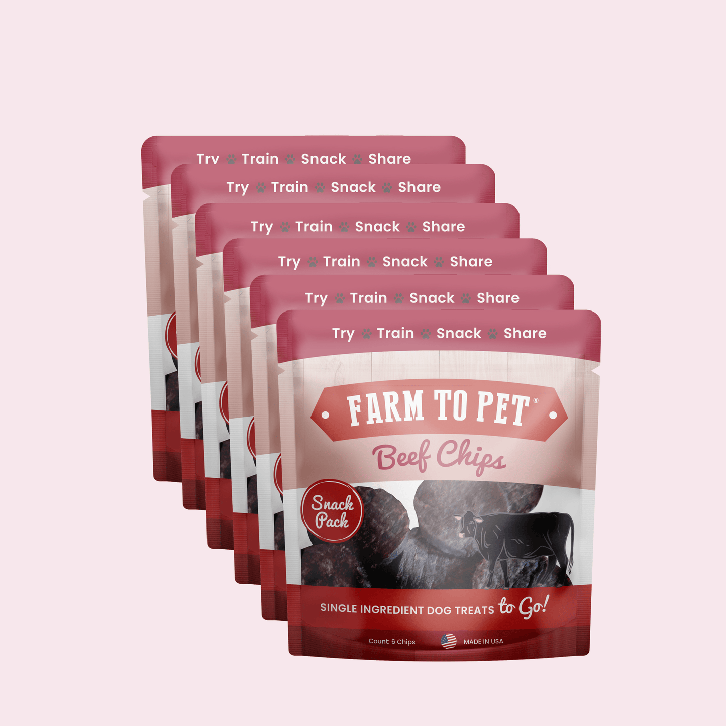 Beef Chips Snack Packs – Single-Ingredient Beef Dog Treats | Training & Travel