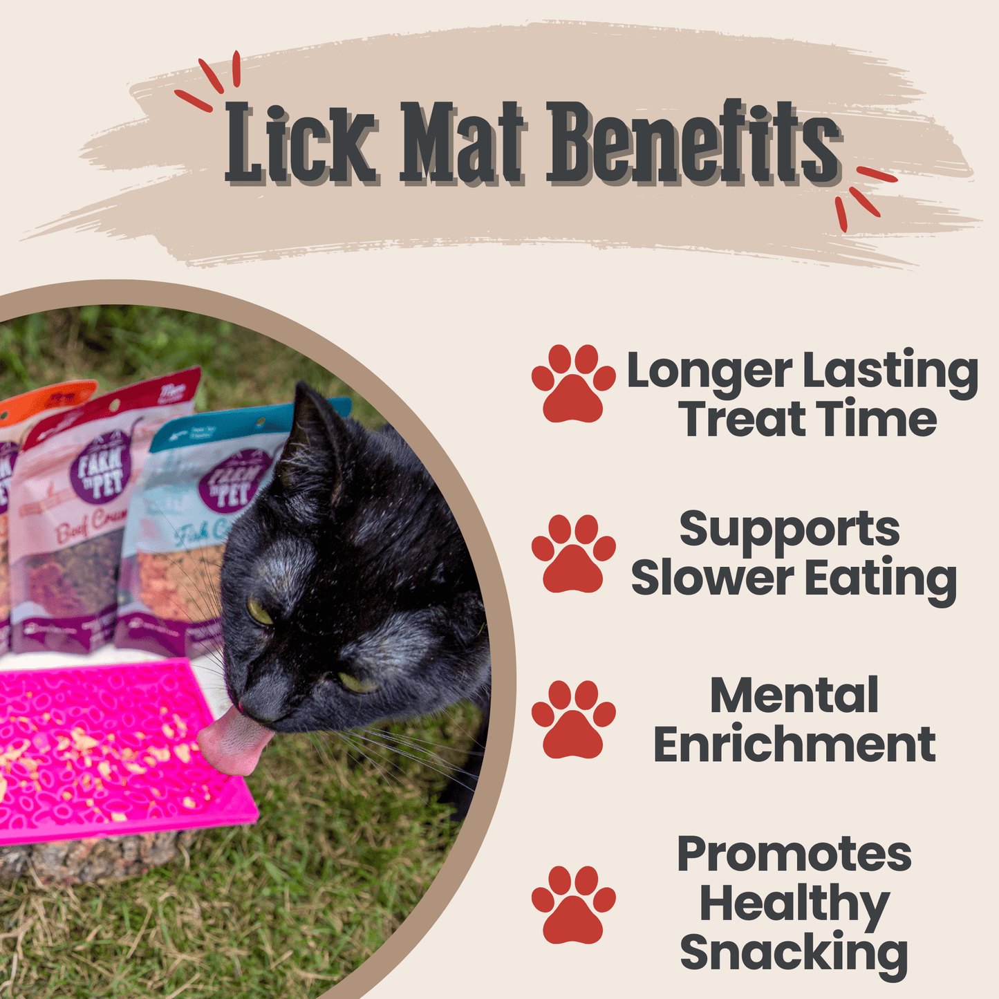 SodaPup Lick Mats for Cats & Small Dogs – Calming Enrichment | BPA-Free | Made in USA | 4 Styles