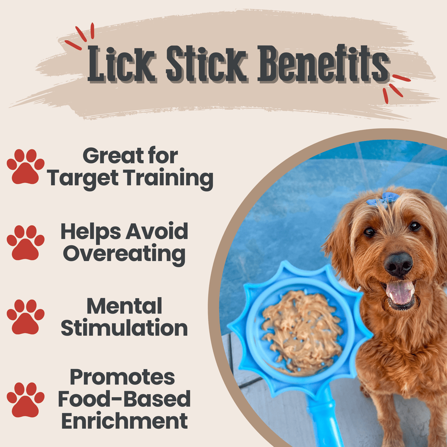 SodaPup Lick Sticks – Hand-Held Dog Enrichment & Training Toy | Dishwasher Safe | 4 Styles