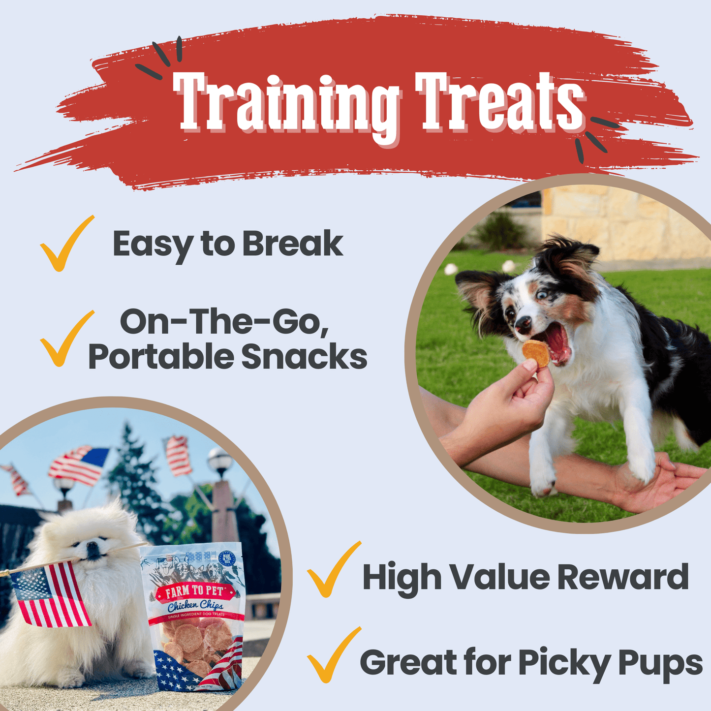 Americana Chicken Chips for Dogs – Single-Ingredient, Human-Grade | Made in USA