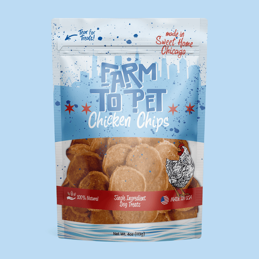 Chicago Chicken Chips for Dogs – Special Edition | Single-Ingredient, 80% Protein | Made in USA