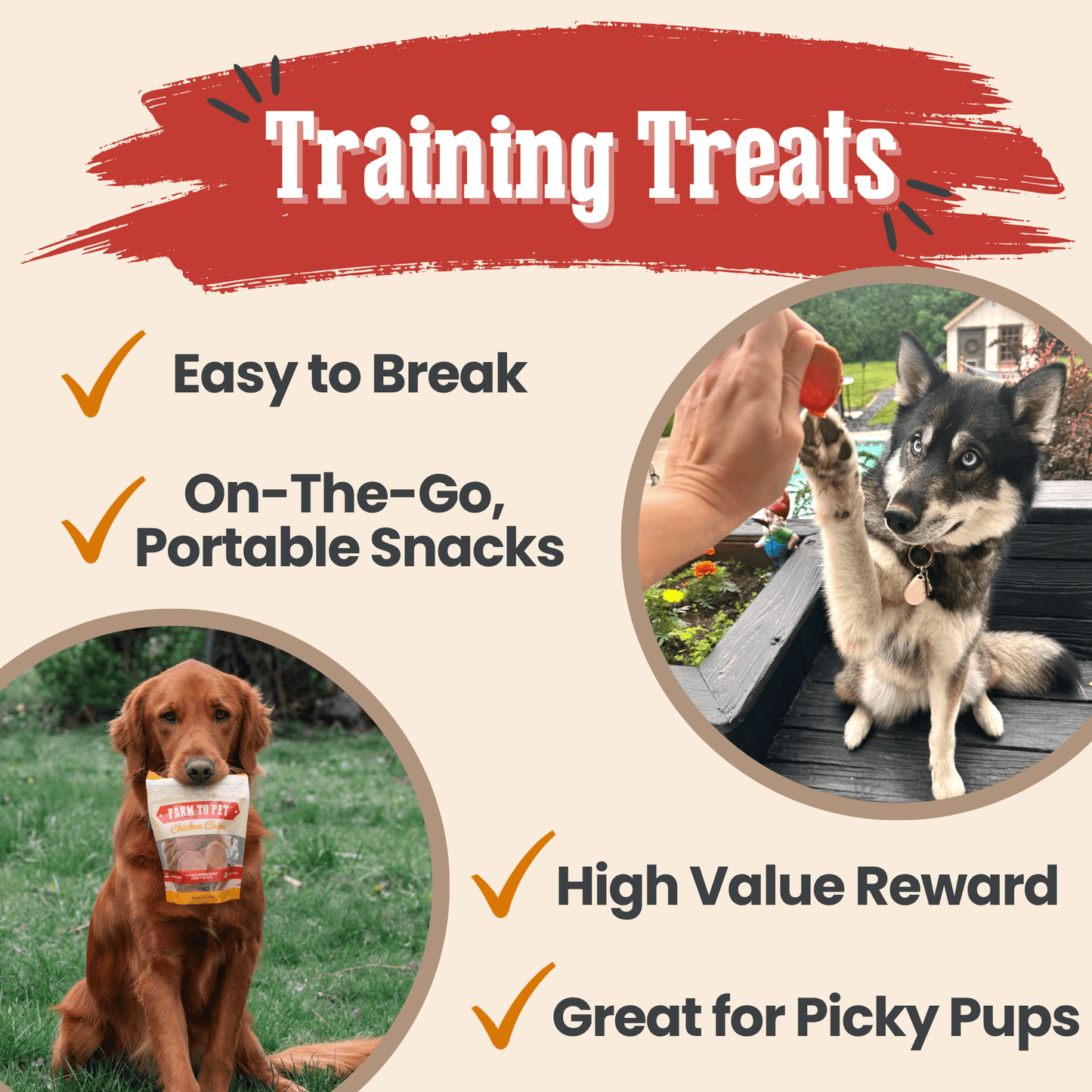 Turkey & Chicken Chip Dog Treat Duo – Single-Ingredient Poultry Value Pack | Made in USA