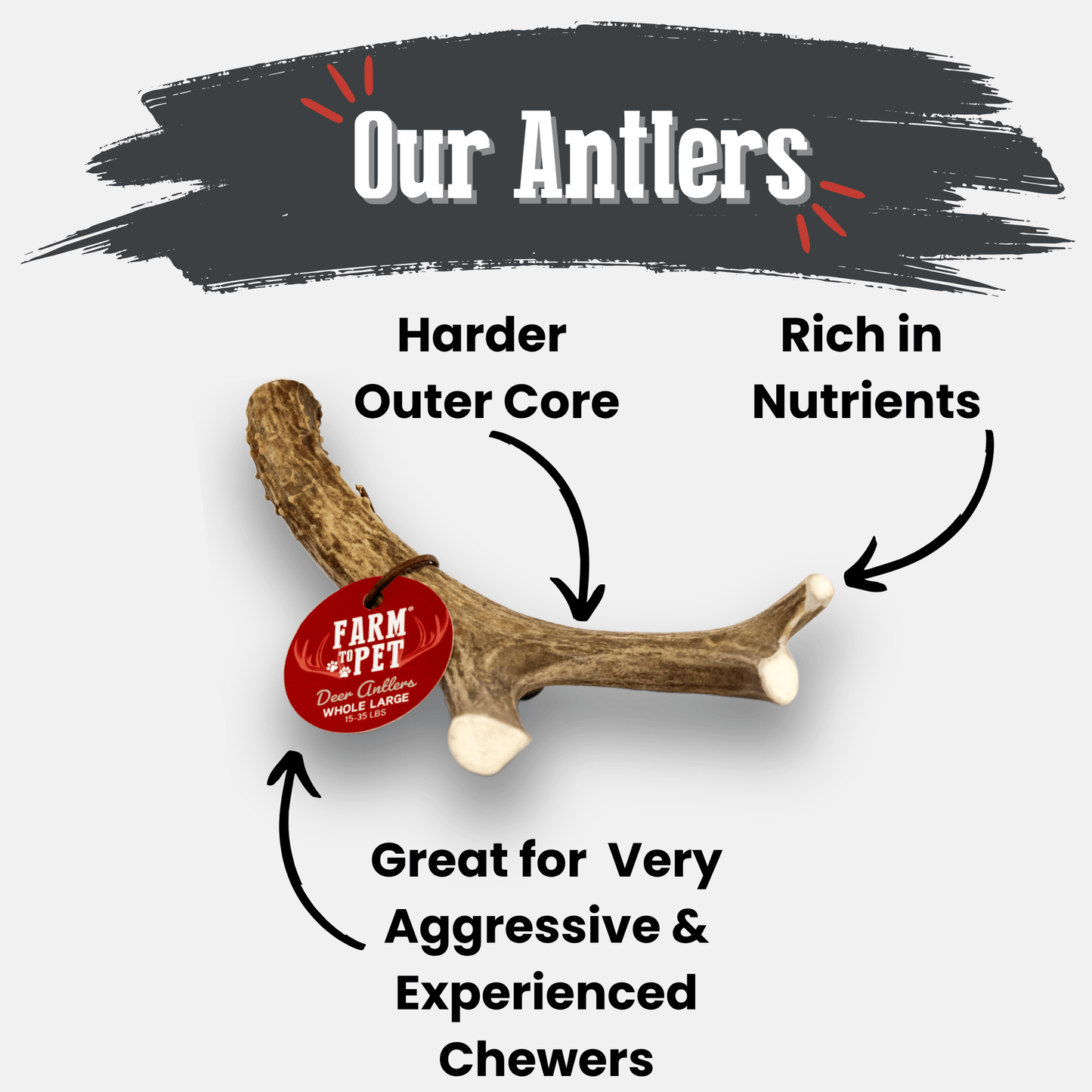 Deer Antler Dog Chews – Organic Long-Lasting Chews for Aggressive Chewers