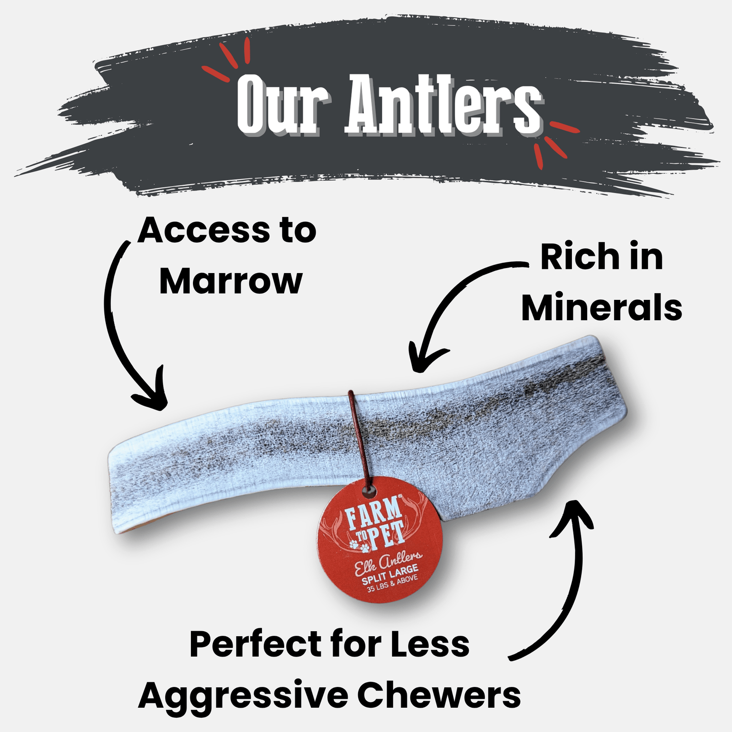 Elk Antler Dog Chews – Whole & Split | Splinter-Resistant, Non-Allergenic | Wild-Harvested Wyoming