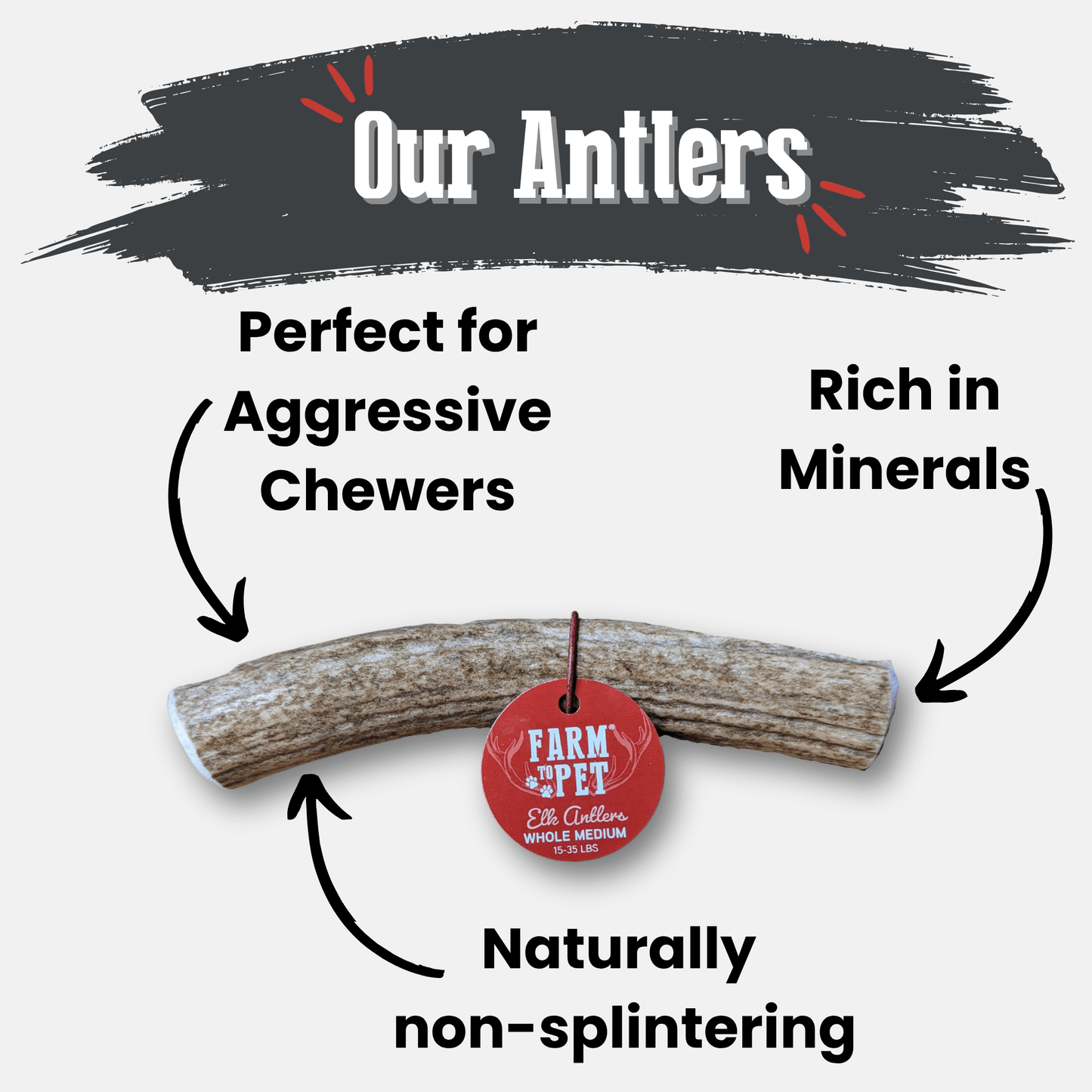 Elk Antler Dog Chews – Whole & Split | Splinter-Resistant, Non-Allergenic | Wild-Harvested Wyoming